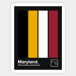 Maryland State Flag  // Original Minimalist Artwork Poster Design Sticker